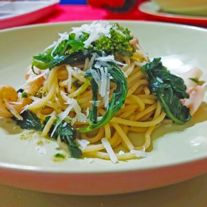 Spaghetti Calamari broccoletti e pecorino