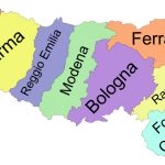 immagine cartina emilia romagna per province